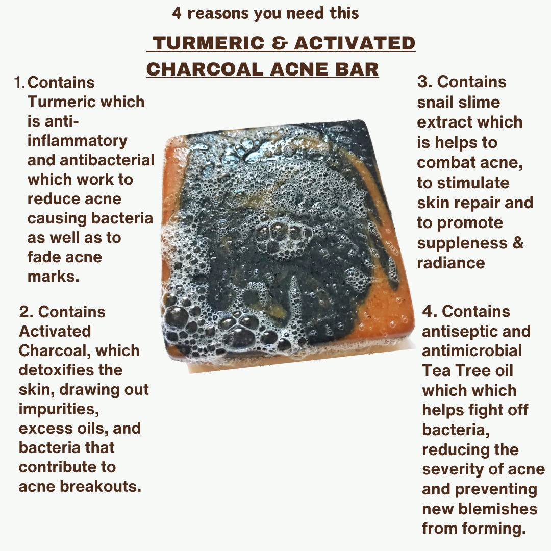 Turmeric Charcoal Acne Bar with Snail Mucin