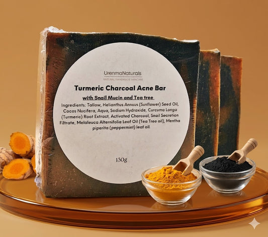 Turmeric Acne Bar with Activated Charcoal & Snail Mucin