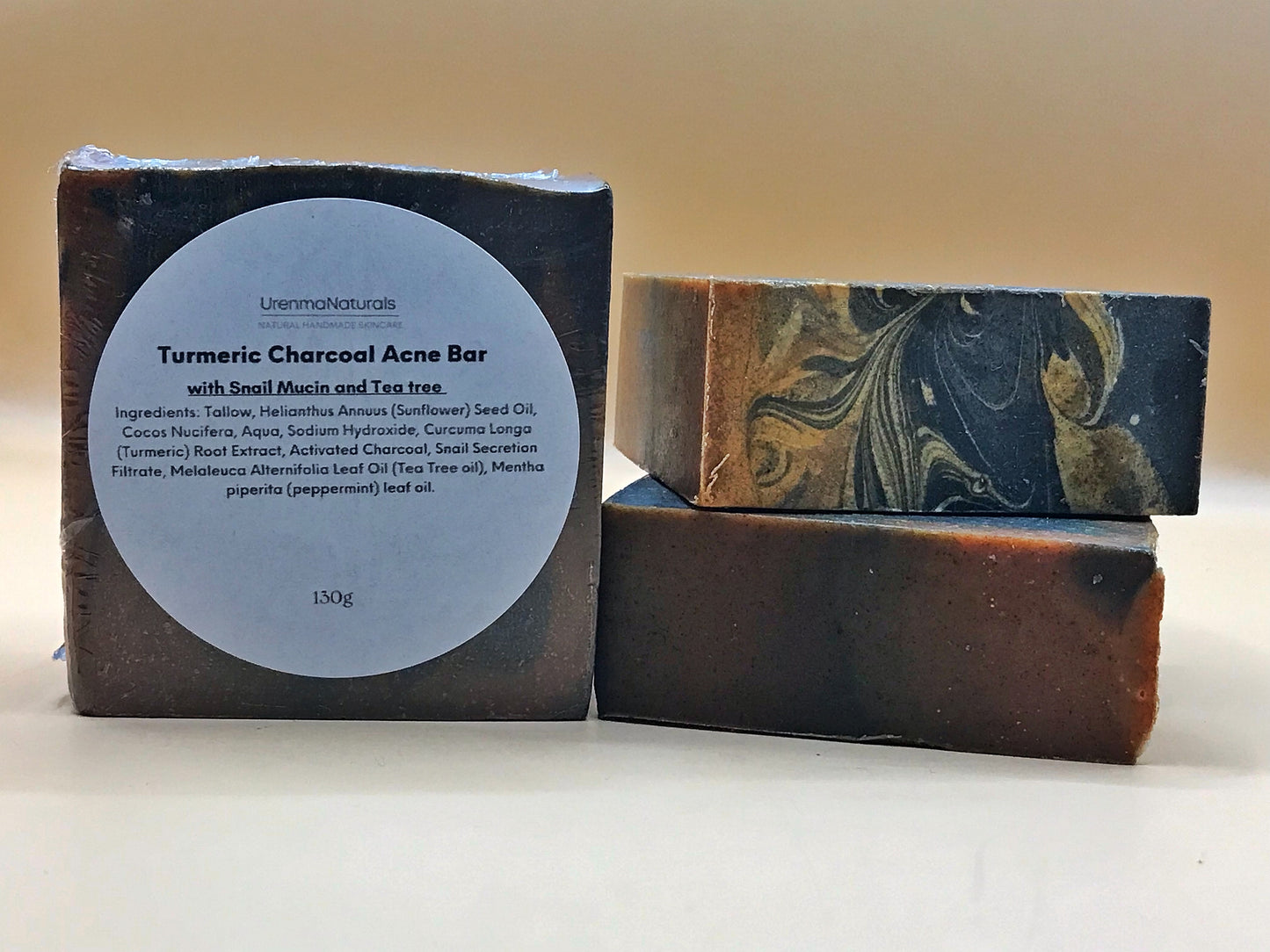 3 Bars of Turmeric Charcoal Acne Bar