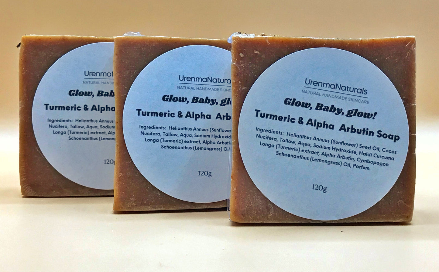 3 Bars of Turmeric x Kojic Acid x Alpha Arbutin Glow Soap