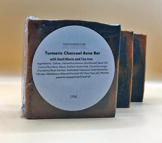 3 Bars of Turmeric Charcoal Acne Bar
