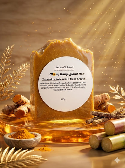 Turmeric Glow Bar (Glow, Baby, Glow! Bar) with Turmeric, Kojic Acid & Alpha Arbutin