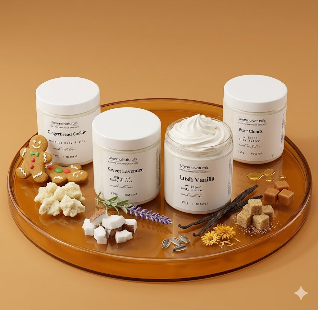 Whipped Body Butter (Gingerbread Cookie, Lush Vanilla, Sweet Lavender, Pure Clouds, Turmeric)