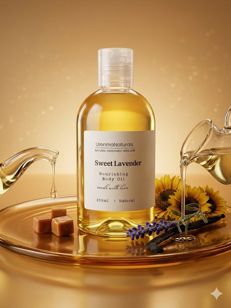 Nourishing Body Oil (Lush Vanilla, Gingerbread Cookie, Sweet Lavender- pick your scent)