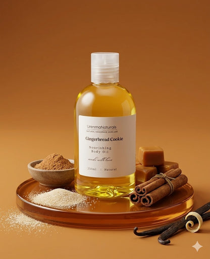 Nourishing Body Oil (Lush Vanilla, Gingerbread Cookie, Sweet Lavender- pick your scent)