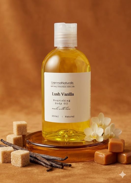 Nourishing Body Oil (Lush Vanilla, Gingerbread Cookie, Sweet Lavender- pick your scent)