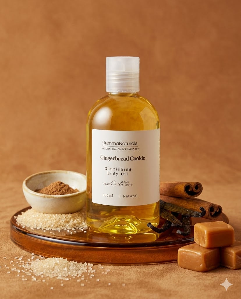 Nourishing Body Oil (Lush Vanilla, Gingerbread Cookie, Sweet Lavender- pick your scent)