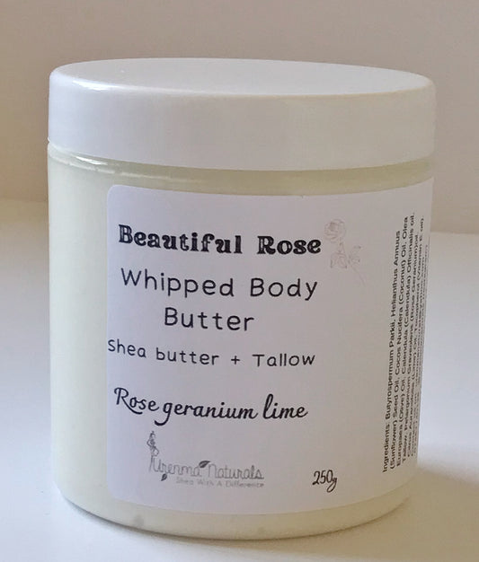 Beautiful Rose, Rose Geranium Lime Whipped Body Butter