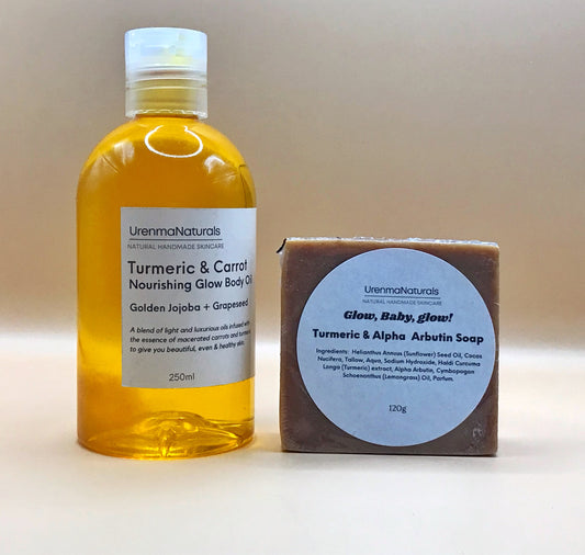 Turmeric & Carrot Oil + Turmeric and Alpha Arbutin Soap Bundle