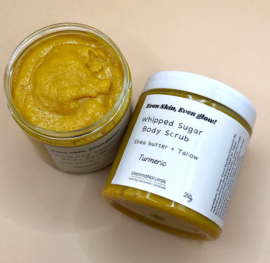 Even Skin, Even Glow, Whipped Sugar Body Scrub.
