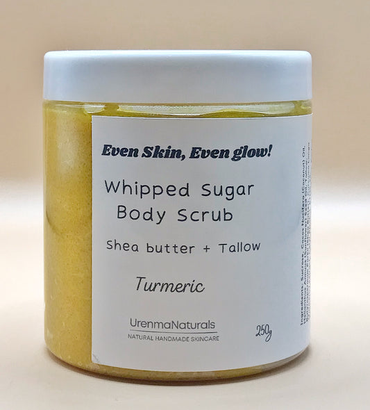 Even Skin, Even Glow, Whipped Sugar Body Scrub.