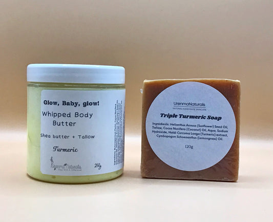 Turmeric Whipped Body Butter x Triple Turmeric Bundle