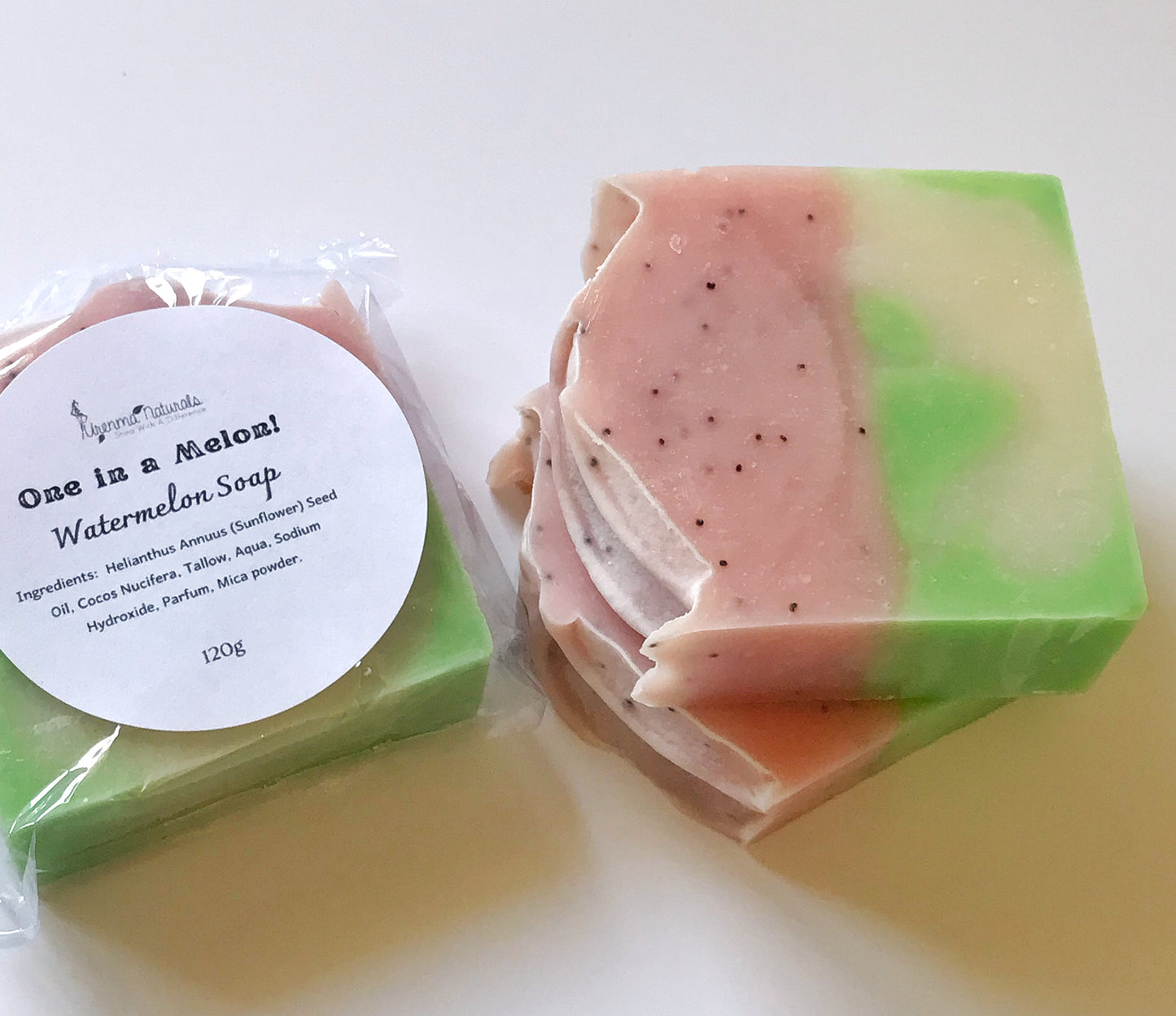One in A Melon, Watermelon, Natural Handmade Soap